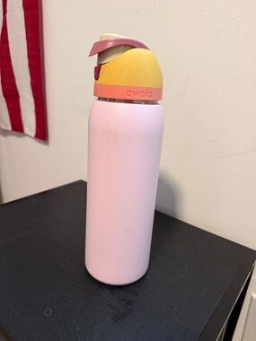 Owala Pink & Yellow Stainless Water Bottle